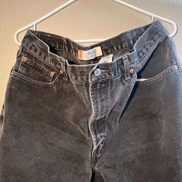 Vintage Levi’s 550 Orange Tab Dark Wash SZ 36/32 1997 Denim Jeans Relaxed Fit - Picture 3 of 8